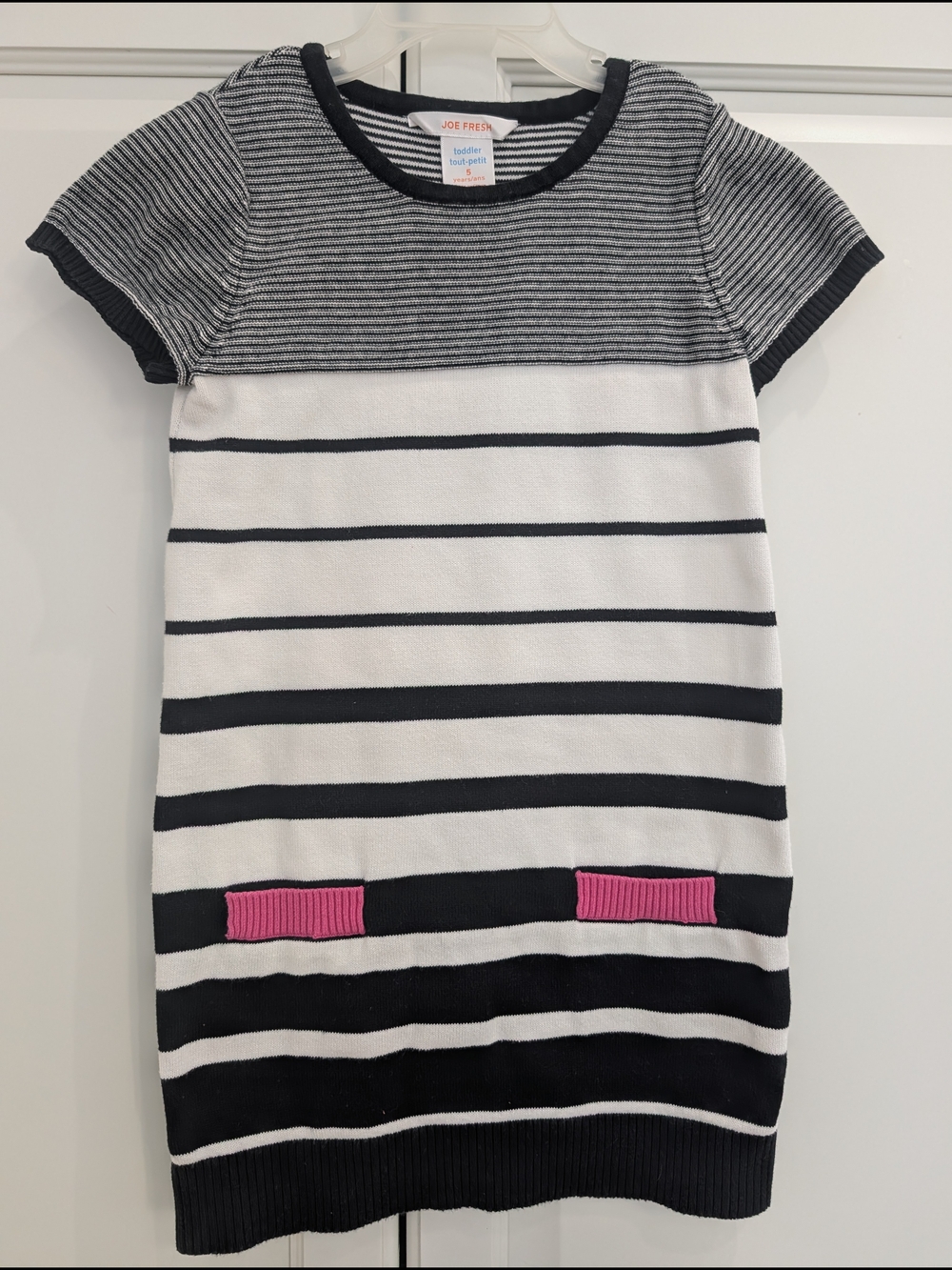 4/$20 Cotton Joe Fresh Striped Knit Dress – Toddler Size 5